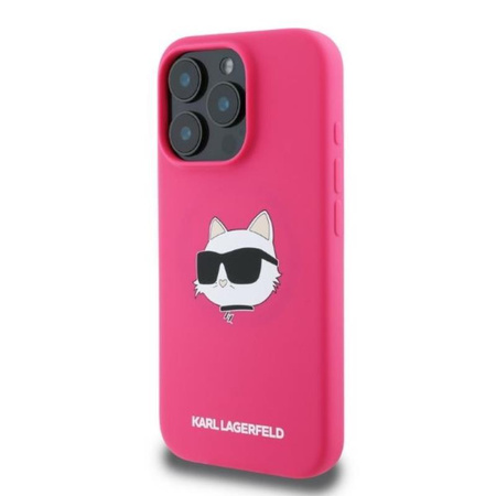 Karl Lagerfeld Silicone Choupette Head Print MagSafe - Case iPhone 16 Pro Max (fuchsia)
