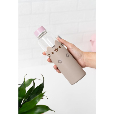 Pusheen - Bottiglia d'acqua in vetro da 500 ml
