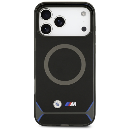 BMW M IML Metal Buttons & Logo MagSafe – Kryt iPhone 17 Pro Max (černo-modrý)