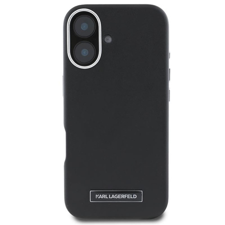 Karl Lagerfeld FW fémlemez MagSafe - iPhone 16 Plus tok (fekete)