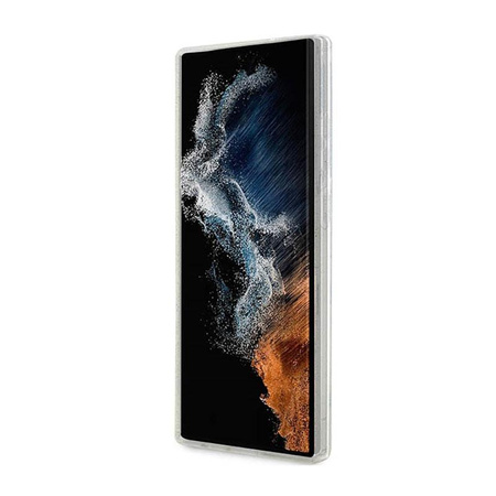 Karl Lagerfeld IML Glitter NFT Karl & Choupette - Hülle für Samsung Galaxy S23 Ultra (Klar)