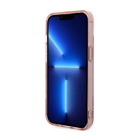 Karl Lagerfeld Mono Vertical Stripe - Coque pour iPhone 14 Plus (rose)