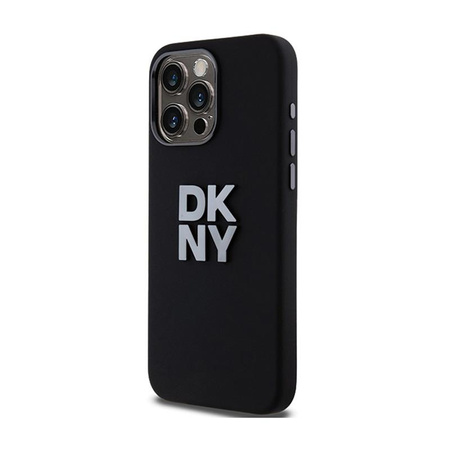 DKNY Liquid Silicone Metal Logo - Coque iPhone 15 Pro Max (noir)