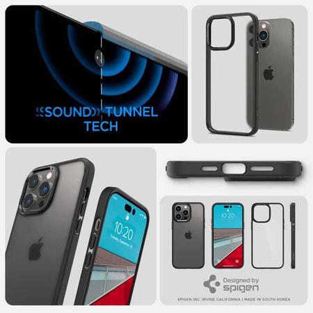 Spigen Ultra Hybrid Matte - Coque pour iPhone 14 Pro (Noir mat)
