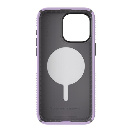 Speck Presidio2 Grip Magsafe - Coque pour iPhone 15 Pro Max (Violet printanier / Gris nuageux / Blanc)