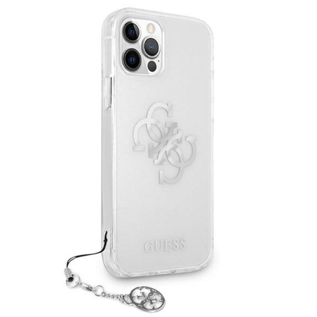 Charm Guess 4G Big Logo - Coque iPhone 12 / iPhone 12 Pro (charms argent)