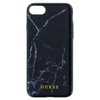 Tvrdé pouzdro Guess Marble Tempered Glass - iPhone 8 / 7 Case (černé)