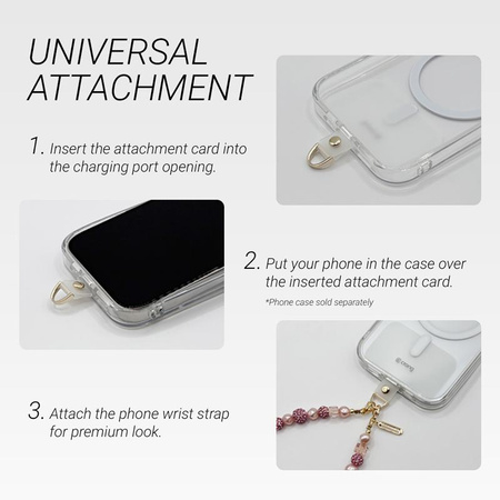 Crong Phone Charm Color Crystals – zawieszka z kolorowymi kryształkami i adapterem do telefonu
