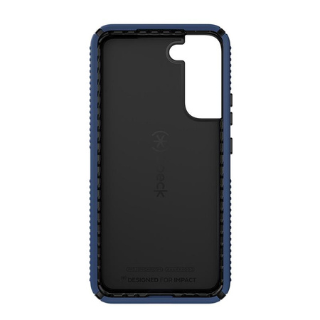 Speck Presidio2 Grip - Étui pour Samsung Galaxy S22+ avec revêtement MICROBAN (Bleu côtier/Noir)