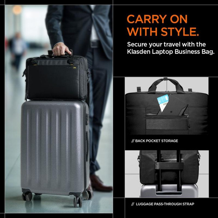 Spigen KD300 Klasden Laptop Bag - Sacoche pour ordinateur portable 16" (Noir)