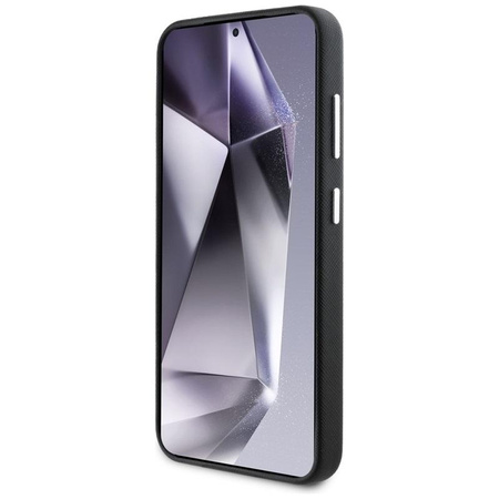 Karl Lagerfeld Saffiano Full Wrapped Elongated Metal Logo MagSafe - Pouzdro pro Samsung Galaxy S25 (černé)