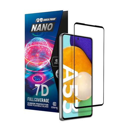 Crong 7D Nano Flexible Glass - Szkło hybrydowe 9H na cały ekran Samsung Galaxy A53 5G