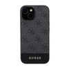 Guess 4G Bottom Stripe Metal Logo Collection - Etui iPhone 15 (szary)