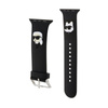 Karl Lagerfeld 3D Gummi Karl & Choupette Heads NFT - Armband für Apple Watch 38/40/41 mm (schwarz)