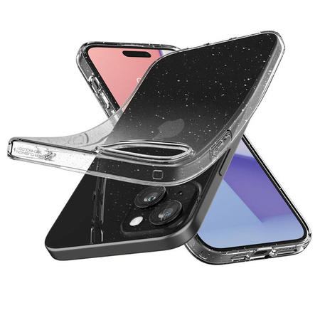 Spigen Liquid Crystal Glitter - Coque pour iPhone 15 Plus (Transparent)