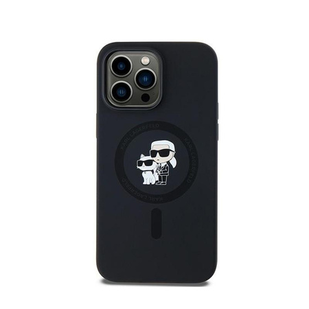 Karl Lagerfeld Silicone Karl & Choupette MagSafe - pouzdro pro iPhone 14 Pro (černý)