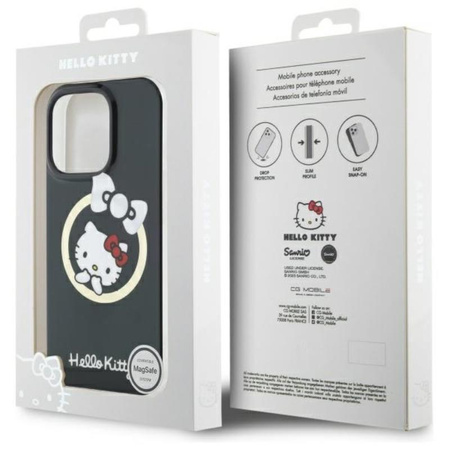Hello Kitty IML Fun Bow MagSafe - pouzdro pro iPhone 16 Pro (černé)