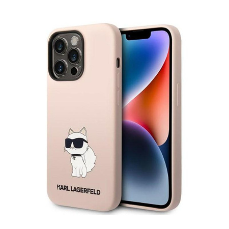 Karl Lagerfeld Silikonové pouzdro NFT Choupette - iPhone 14 Pro (růžové)