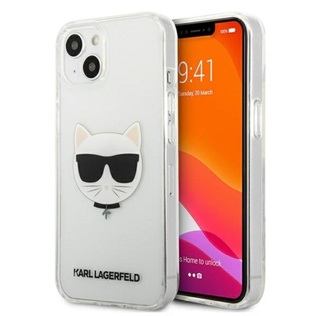 Karl Lagerfeld Choupette Head - iPhone 13 Mini tok (átlátszó)
