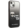 Karl Lagerfeld Gradient Ikonik Karl & Choupette - Hülle für iPhone 13 mini (Schwarz)