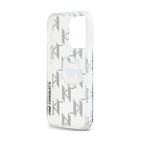 Karl Lagerfeld IML Choupette Head & Monogram - pouzdro pro iPhone 15 Pro (průhledné)