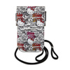 Hello Kitty Kožené visačky Graffiti Cord - Crossbody taška na telefon (béžová)