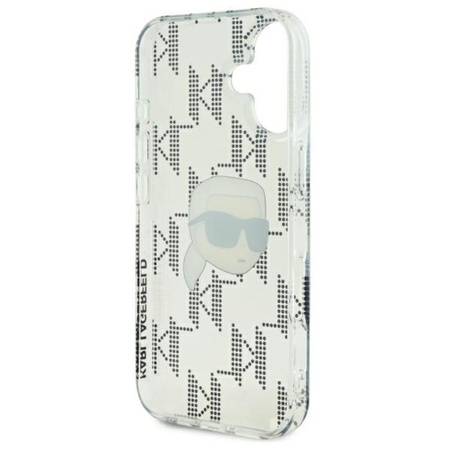 Karl Lagerfeld IML Karl Head Galvanisiert - iPhone 16 Hülle (Transparent)