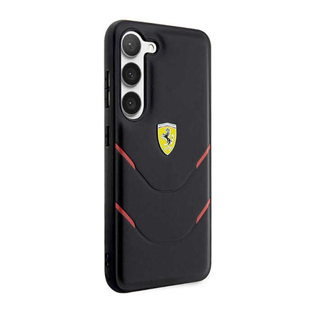 Ferrari Hot Stamp Lines - pouzdro pro Samsung Galaxy S23 (černé)