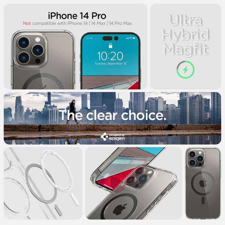 Spigen Ultra Hybrid MagSafe - étui pour iPhone 14 Pro (fibre de carbone)
