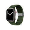 Crong Wave Band - Fonott szíj Apple Watch 38/40/41/42 mm-es órához (zöld)