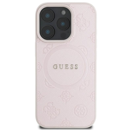 Guess Saffiano Peony Classic Logo MagSafe - iPhone 16 Pro Max Case (pink)