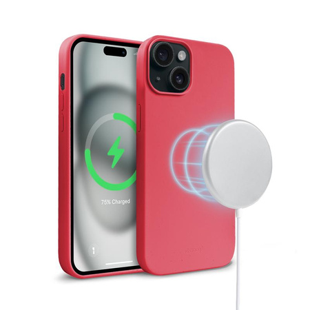 Crong Color Cover Magnetisch - iPhone 15 Plus MagSafe Hülle (rosa)