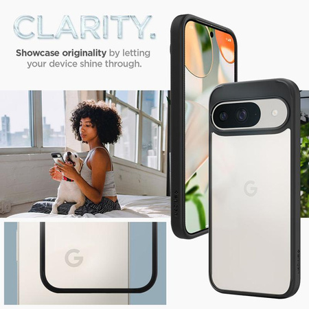 Spigen Ultra Hybrid - Étui pour Google Pixel 9 / 9 Pro (Noir mat)