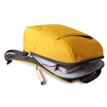 PURO Byday - Rucksack mit externem USB-Anschluss für MacBook Pro 15" / Notebook 15.6" (gelb)