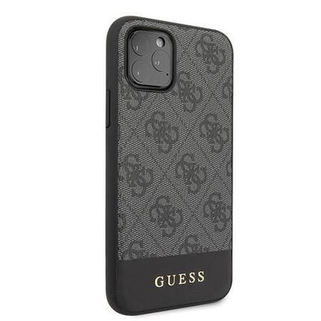 Guess 4G Bottom Stripe Kollektion - iPhone 11 Pro Max Tasche (grau)