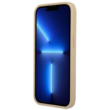 Pouzdro Guess Saffiano Triangle Logo - pouzdro pro iPhone 13 Pro Max (béžové)