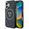 Guess IML Metal Glitter 4G Circle Triangle MagSafe - pouzdro pro iPhone 16 (černé)