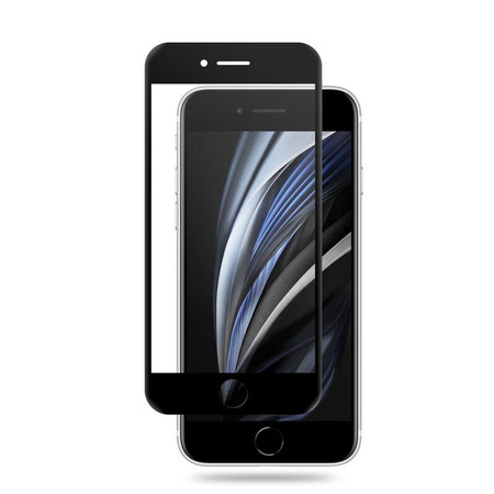 Crong 7D Nano Flexible Glass - 9H hybridní sklo přes celou obrazovku pro iPhone SE (2022/2020) / 8 / 7 (Black)
