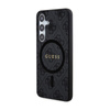 Guess 4G Collection Cuir Logo Métal MagSafe - Étui Samsung Galaxy S24+ (noir)