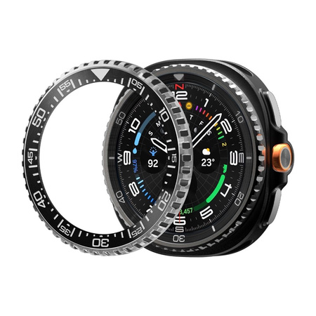 Spigen Bezel Tune Pro Diver - Pouzdro / Ochranný rámeček pro Samsung Galaxy Watch 8 Classic 46 mm (Silver)