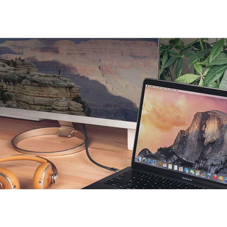 Moshi USB-C Monitor Cable - Kabel USB-C Power Delivery 100W z obsługą 4K/60 Hz (HDR) (Gray/Gold)