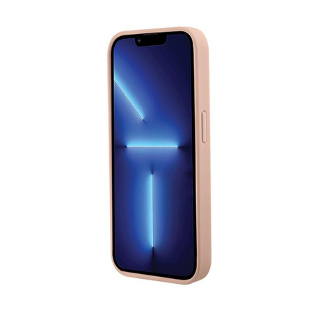 Guess Croco Triangle Metal Logo - iPhone 15 Pro Max Tasche (rosa)