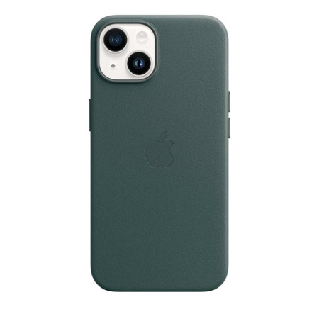 Apple Leather Case - Étui en cuir avec MagSafe pour iPhone 14 (vert forêt)