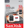 SanDisk Ultra microSDXC - Speicherkarte 64 GB A1 Klasse 10 UHS-I 140 MB/s mit Adapter