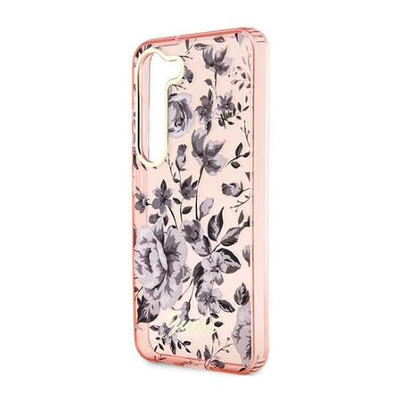 Guess Flower Collection - Samsung Galaxy S23+ tok (rózsaszín)