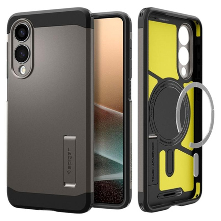 Spigen Tough Armor MagSafe - tok Samsung Galaxy S25 Edge készülékhez (Gunmetal)