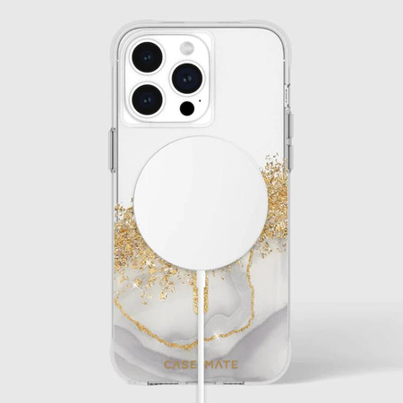 Case-Mate Karat MagSafe - iPhone 15 Pro Max Case Decorated with Gold (Marble)