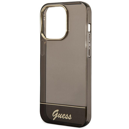 Guess Translucide - Coque iPhone 14 Pro Max (noir)