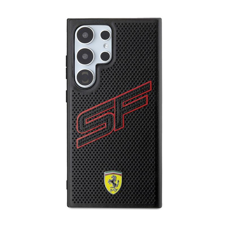 Ferrari Big SF Perforated - Schutzhülle für Samsung Galaxy S24 Ultra (schwarz)