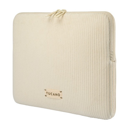 TUCANO Velluto 2 - Tok MacBook Air 13" (M4/M3/M2/M1/2025-2018) / Pro 13" / Laptop 12"-hoz (krémszínű)